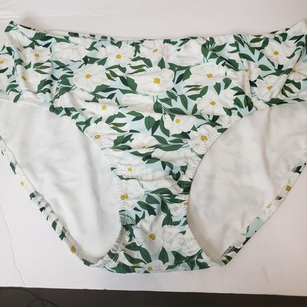 Brand New Lime Ricki Tropical Floral Classic Swim Bottoms womens Plus 4XL Green
